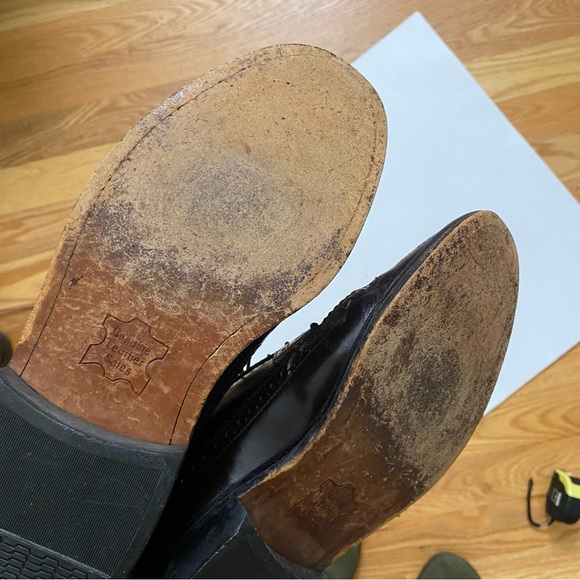 Vintage Sears wing tip leather Oxford shoes brown 7.5 - Picture 11 of 12